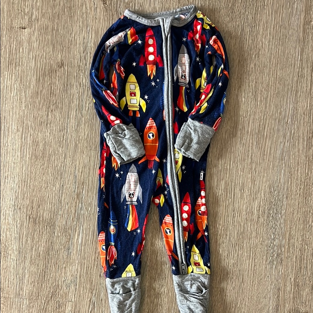 Little Sleepies Rocket Print One Piece Pajama